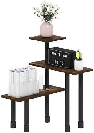 Furinno Turn-N-Tube Kitchen Countertop Organizer, 3-Tier Corner Countertop Organizer Shelf, Corner Shelf, for Kitchen, P