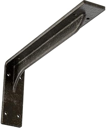 2" W x 14" D x 5 1/4" H Embrey Steel Bracket, Antiqued Warm Silver