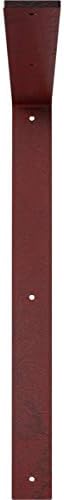 2"W x 20"D x 20"H Hamilton Steel Bracket, Hammered Bright Red