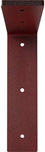 2"W x 8"D x 8"H Hamilton Steel Bracket, Hammered Bright Red