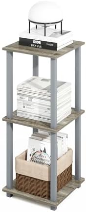 Furinno Turn-N-Tube 2-Pack Toolless 2-Tier Book Shelf, French Oak