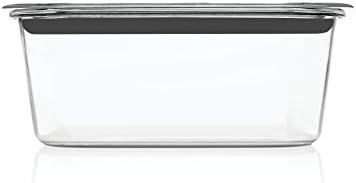 Rubbermaid Brilliance Food Storage Container, BPA free Plastic, Medium, 3.2 Cup, 5 Pack, Clear & Brilliance Food Storage Container, Large, 9.6 Cup, Clear 1991158