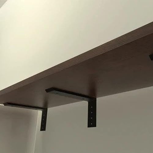 WINKER Countertop Support Bracket 3 Pack Heavy Duty 3/8" Thick Hidden L Shelf Bracket 18" x 8" x 2.5" Metal Corbels for 