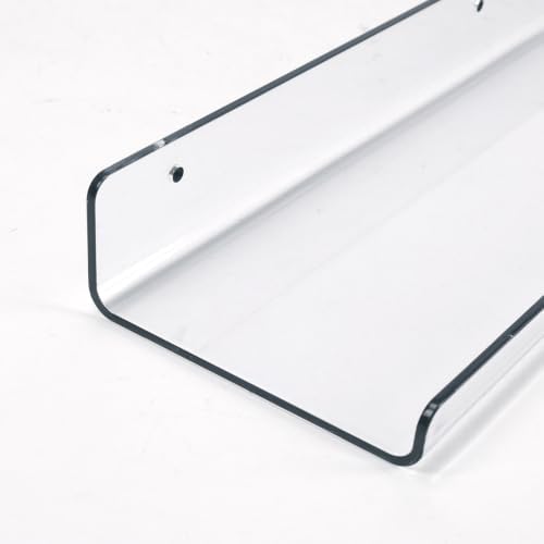 RLAVBL 8 Pack Acrylic Shelves, 15" Floating Wall Shelves for Bedroom, Living Room, Bathroom, Kitchen Storage