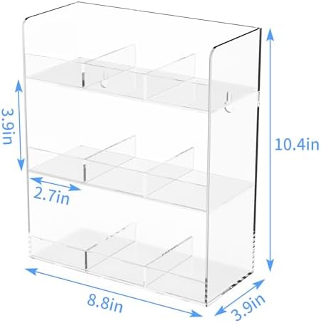 Acrylic Tea Bag Organizer, 3 Layers Tea Bag Holder for Tea Packets, No Assembly Required, Wall Mount Display Tea Caddy f