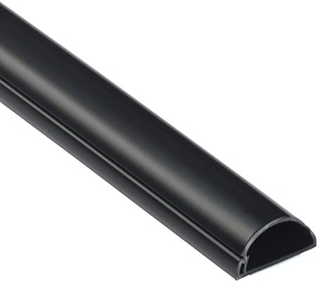 D-Line Half Round Cord Hider, Patented Cable Cover, Hide TV Wall Mount Wires, Raceway for Cords, Decorative Wire Covers,