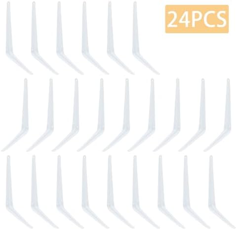 24Pcs 12 x 10 Inch White Shelf Brackets, L Brackets