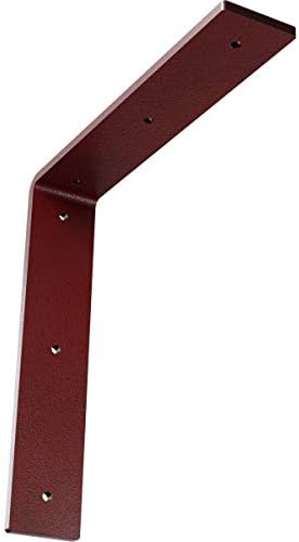 Ekena Millwork BKTM02X10X10HAHRE 2 inch W x 10 inch D x 10 inch H Hamilton Steel Bracket, Hammered Bright Red