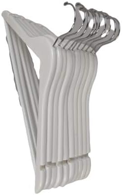 Wood Suit Clothes Closet Hanger w/Bar - Set of 50 White Hangers