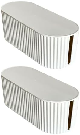 Cable Management Box, White, Large, 2 Pack