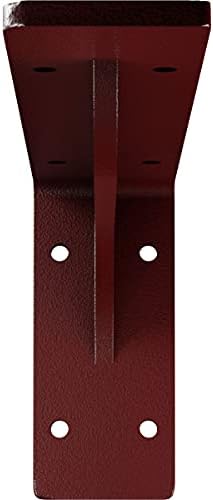 Ekena Millwork BKTM02X10X04EBHRE Steel Bracket Embrey, 2"W x 10"D x 4 3/4"H, Hammered Bright Red