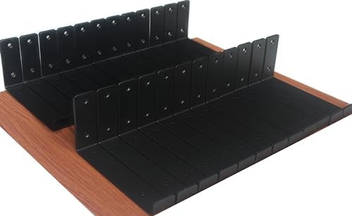 36 Pack - 7.25" L x 4" H x 1.5" W J Lip Shelf Brackets Rustic Farmhouse Iron Wall Floating Shelf Bracket Metal Shelf Bra