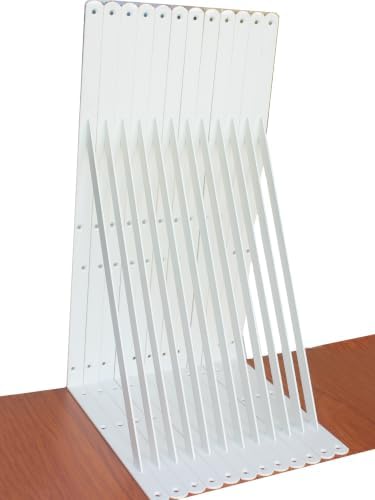 12 Pack L24 x H 12" White Heavy Duty Shelf Brackets with Screws Metal Shelf Brackets Shelf Support Angle Brackets for Sh