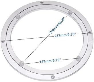 Aluminum Heavy Duty Lazy Susan Rotating Turntable Bearing Swivel Plate Hardware for Dining-Table (10 inch)