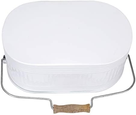 Alpha Living Home White Silverware Organizer, Farmhouse Cutlery Holder Tray