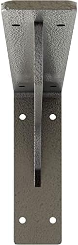 Ekena Millwork BKTM02X16X06EBHSV Steel Bracket Embrey, 2"W x 16"D x 6 1/2"H, Hammered Silver