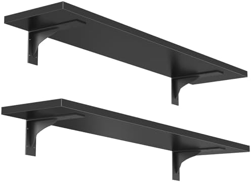 HOOBRO Floating Shelves for Wall, 23.6" Wall Mounted Shelves Set of 2