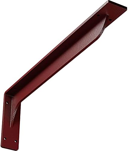 Ekena Millwork BKTM02X20X06EBHRE Steel Bracket Embrey, 2"W x 20"D x 6 1/2"H, Hammered Bright Red
