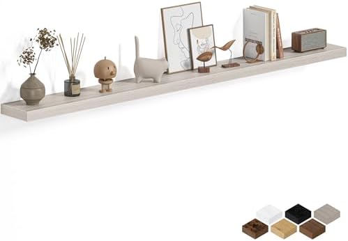 Fun Memories Floating Shelves for Wall 67 Inch, Set of 1 – Wall-Mounted Storage & Display Shelf with Invisible Bracket, 