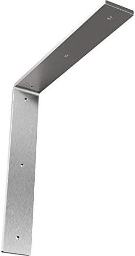Ekena Millwork BKTM02X12X12HASS 2-Inch W x 12-Inch D x 12-Inch H Hamilton Bracket, Stainless Steel