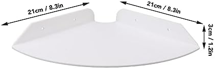 Corner Shelf, Set of 2 Wall Mount Corner Shelf Organizer Acrylic Wall Storage Display Shelves for Living Room Bedroom Ba