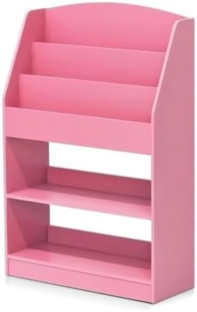Furinno LOVA Book Shelf, 5-Tier Magazine Bookshelf, Bookcase with Open Shelves Storage, 9.4 x 24.6 x 37, for Living Room