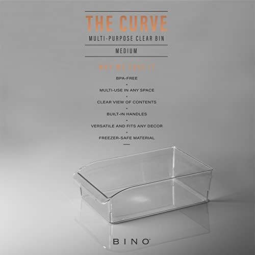 BINO | Plastic Storage Bins, Medium | THE CURVE COLLECTION | Multi-Use Organizer Bins | Storage Containers Kitchen, Pant