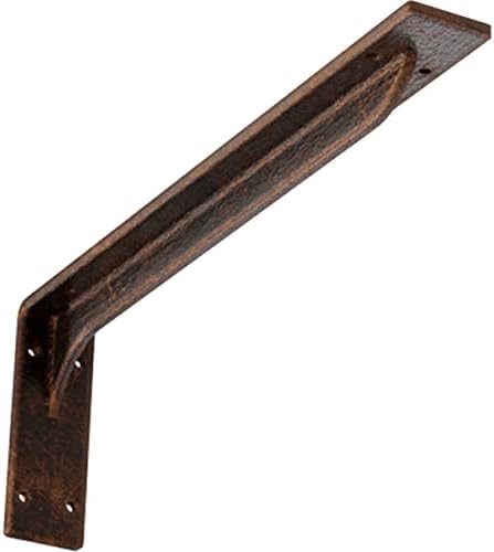 Ekena Millwork BKTM02X18X06EBACO Steel Bracket Embrey, 2" W x 18" D x 6 1/2" H, Antiqued Copper