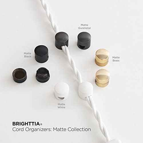BRIGHTTIA Cable Clips - Premium Brass Cord Management for Home, Office & Car - Multipurpose Wire Holder Organizer - Slee