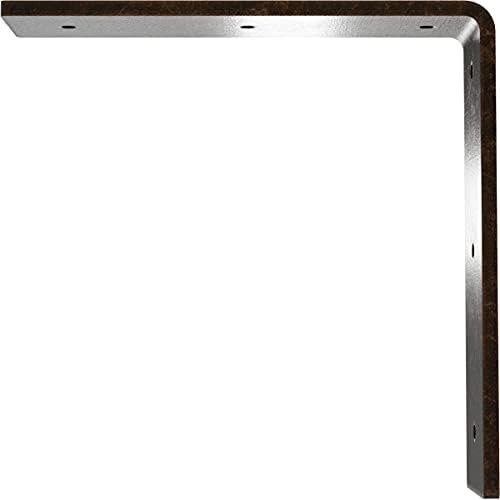 2" W x 8" D x 8" H Hamilton Steel Bracket, Antiqued Bronze