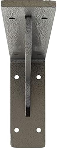 Ekena Millwork BKTM02X14X05EBHSV Steel Bracket Embrey, 2"W x 14"D x 5 1/4"H, Hammered Silver