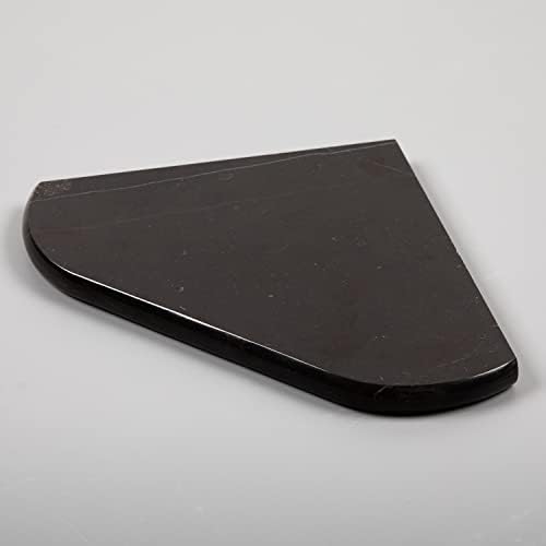 Lovdeco Marble Corner Shelf Wall Mount, Nero Marquina Black Marble Corner Shower Shelf, Polished 8" Round Edge Corner Sh