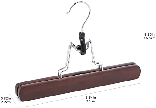 Amazon Basics Wooden Pants Hangers - Cherry, (Pack of 60)