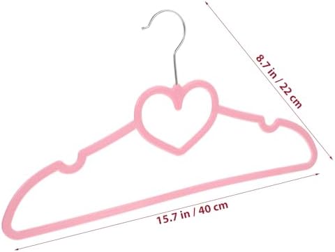 VOSAREA 10PCS Plastic Cloth Hangers Heart Hangers Space Saving Pink Plastic Clothes Heavy Duty Clothes for Jackets Pants Shirts Suit Dress Room Closet Decor