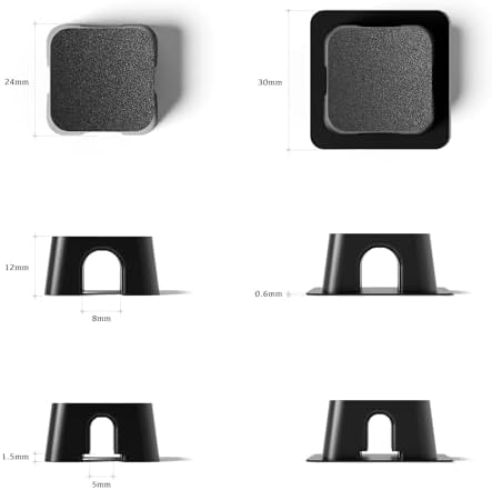 Magnetic Cable Organizer – Desktop Multipurpose Cord Keeper & Cable Management Clip for Home & Office (Black Block 10Pcs