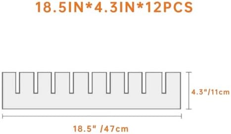 12Pcs Drawer Dividers,18.5"x4.3", Thick, DIY Drawer Separators, Large Adjustable Dresser Drawer Organizer for Clothes, B