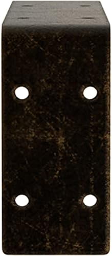 Ekena Millwork BKTM02X08X04EBABS Steel Bracket Embrey, 2" W x 8" D x 4 1/4" H, Antiqued Brass