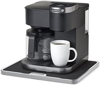Nifty Large Appliance Rolling Tray - Silver, Home Kitchen Counter Organizer, Integrated Rolling System, Non-Slip Pad Top
