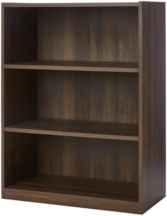 3 Shelf Bookcase, 31.5" H Small Book Shelf for Small Spaces, 3 Tier Bookshelf for Home Office and Dorm, Short Wooden Sto