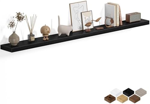 Fun Memories Floating Shelves for Wall 67 Inch, Set of 1 – Wall-Mounted Storage & Display Shelf with Invisible Bracket, 