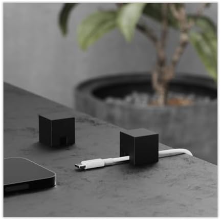(2 PCS - Black) Metal Cord Holder, Weighted Cable Organizer or Management, Heavy Wire Keeper for Nightstand, Bedside Tab