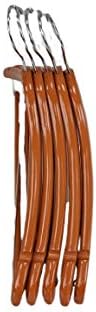 Cherry Finish Wood Suit Hanger with Locking Bar (Set of 100)