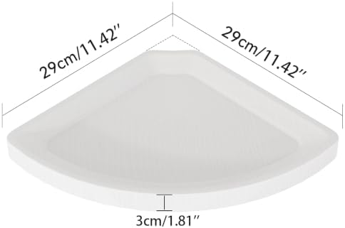 YMYNY Set of Corner Floating Shelves for Wall Mount 12" White HFS001W-2