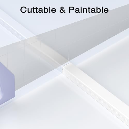 Delamu 157in Cord Covers for Wires on Wall, Cord Hider for 1 Cord, Paintable Cable Hider, Cable Management Wire Covers f