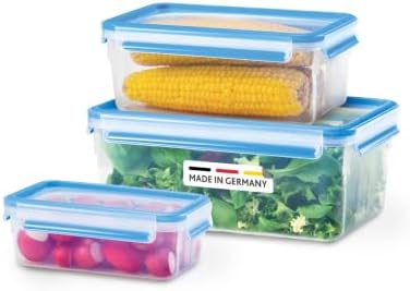Emsa Clip and Close 3 Piece Storage Set, 34, 78, 125-Ounces