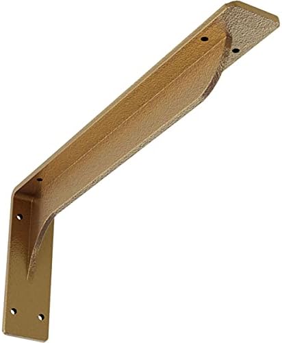 Ekena Millwork BKTM02X16X06EBHGO Steel Bracket Embrey, 2"W x 16"D x 6 1/2"H, Hammered Gold