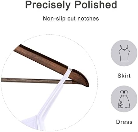 TOPIA HANGER Wooden Coat Hangers 30 Pack - Vintage Wood Suit Hangers