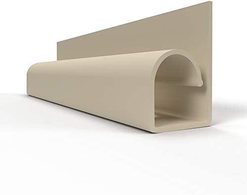 Electriduct Small Hook Channel Cable Raceway Desk Cord and Wire Organizer - 45 Inch - Beige