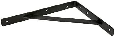 Amig - Support for Wall Shelves | Bracket for Shelves | Angle for Shelves | Steel | Black | Dimensions: 600 x 375 mm | M