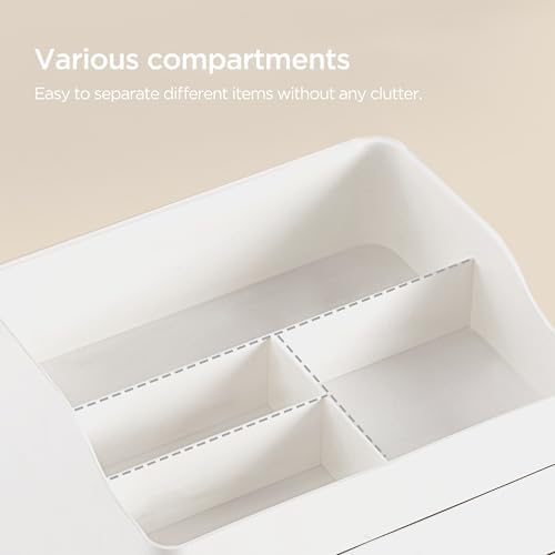 HBlife Makeup Organizer for Vanity with 2 Drawers, Large Bathroom Countertop Cosmetics Organizer Skin Care Storage, Easy